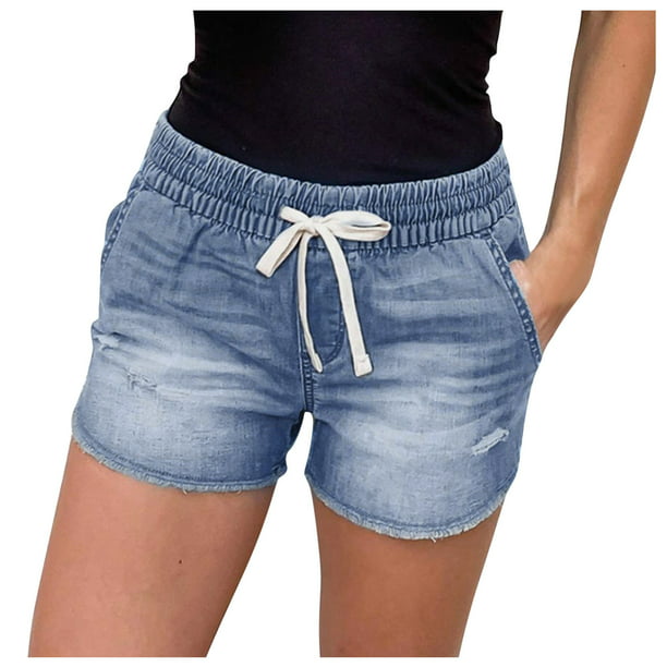 White Size uk6-uk14 Ladies Girls High Waisted Hotpants Jean Style Shorts Black